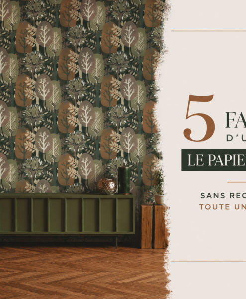 5 façons d'utiliser le papier peint sans tout recouvrir