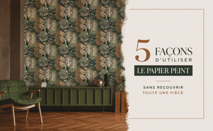 5 façons d'utiliser le papier peint sans tout recouvrir